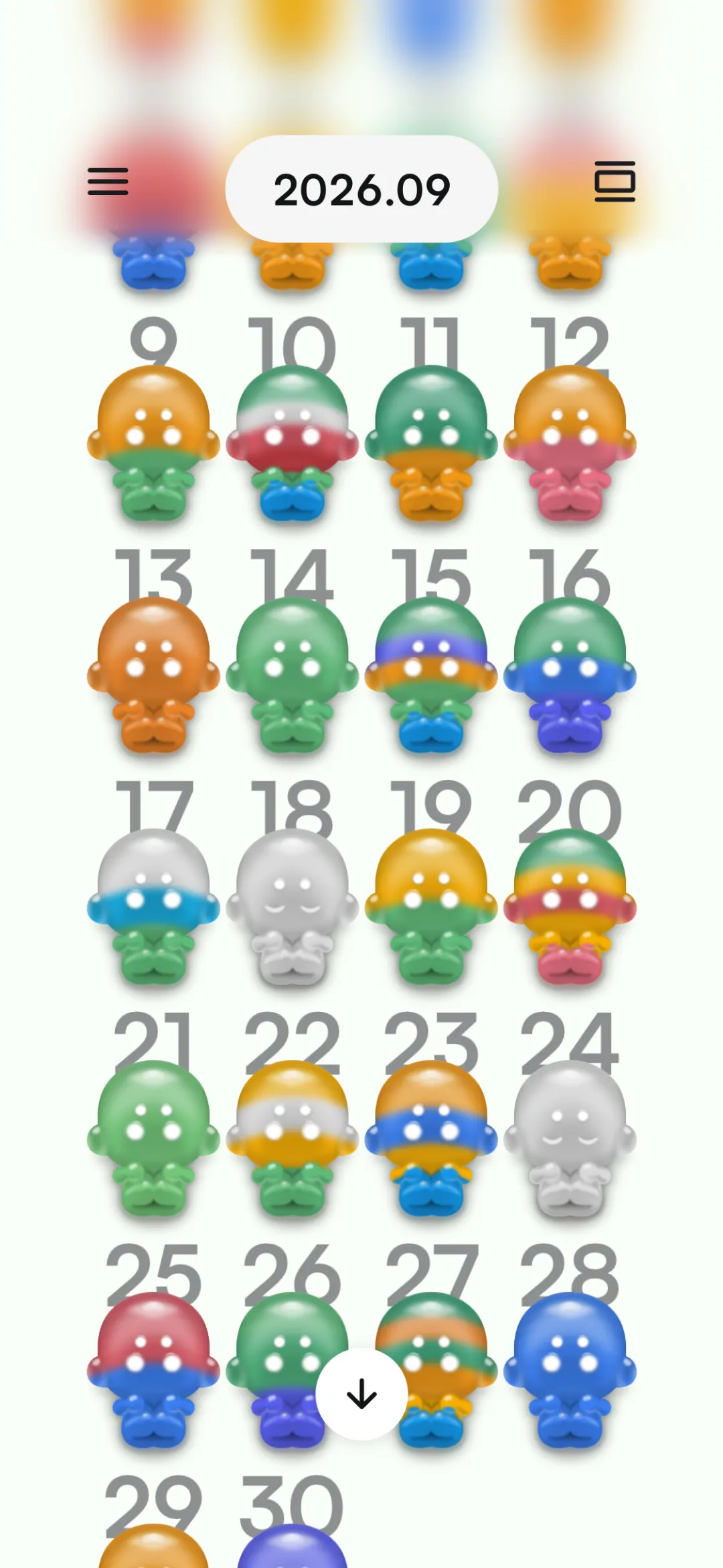 The Calendar: one gummy for each day of a month.